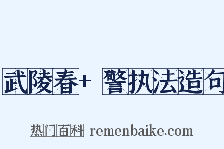 武陵春+警执法造句是什么意思的图片
